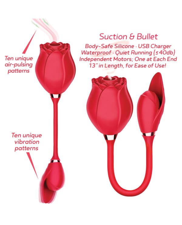 Wild Rose & Bullet Vibrator - Red - Image 4