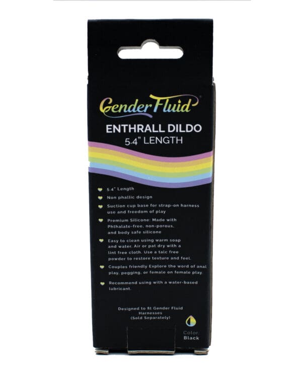 Gender Fluid 5.4" Enthrall Strap On Dildo - Black - Image 2