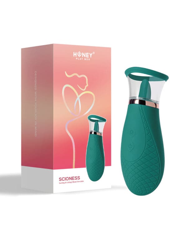 Scioness Sucking and Licking Clitoral Stimulator - Green - Image 2