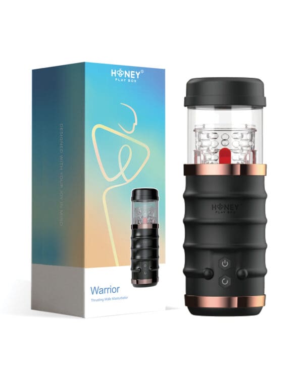 Warrior Auto Thrusting Male Masturbator - Black - Image 5