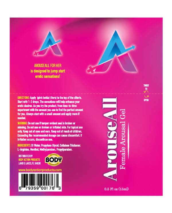 ArouseAll Female Stimulating Gel - .5 oz Bottle - Image 2