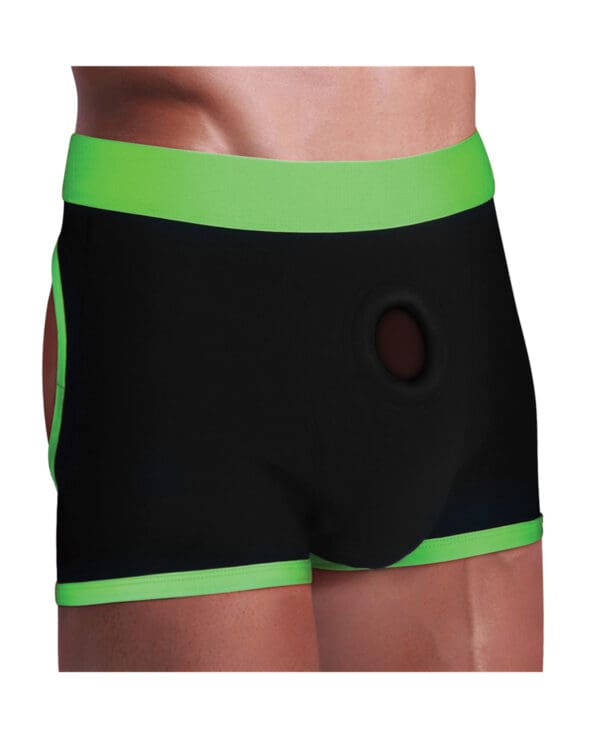 Get Lucky Strap On Boxers - XL-XXL Black/Green - Image 2