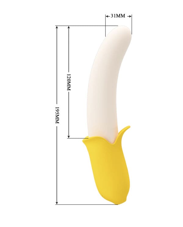 Pretty Love Banana Geek Thrusting Vibrator - Yellow - Image 5