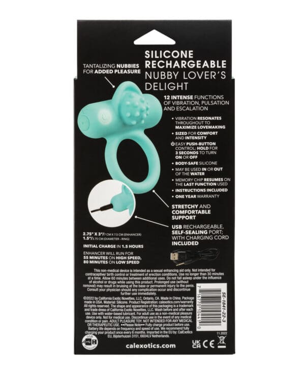 Silicone Rechargeable Nubby Lovers Delight - Image 2