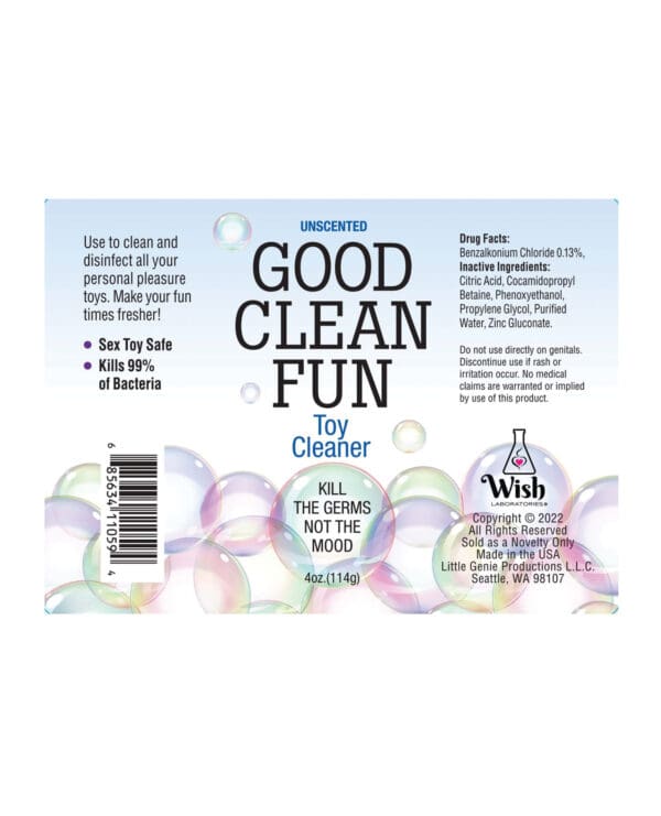 Good Clean Fun Toy Cleaner - 4 oz Unscented - Image 2