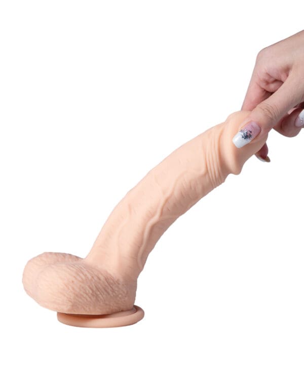 Paxton App Controlled Realistic 8.5" Vibrating Dildo - Ivory - Image 4