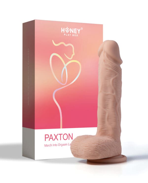 Paxton App Controlled Realistic 8.5" Vibrating Dildo - Ivory - Image 5