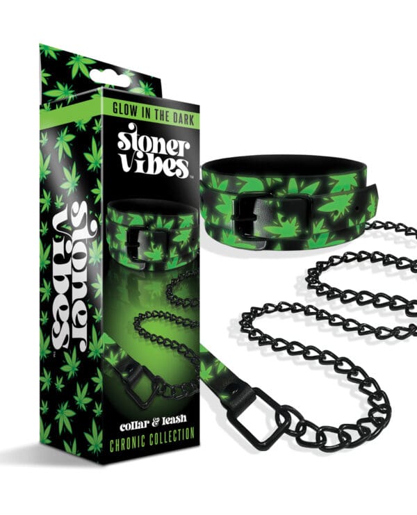 Stoner Vibes Glow in the Dark Collar & Leash - Image 5