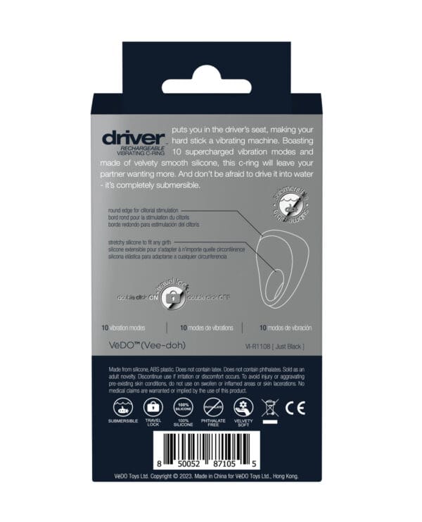 VeDO Driver Rechargeable C Ring - Black - Image 5