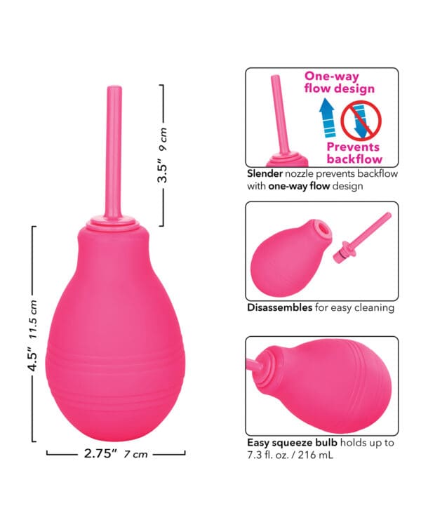 Cheeky One Way Flow Anal Douche - Pink - Image 4