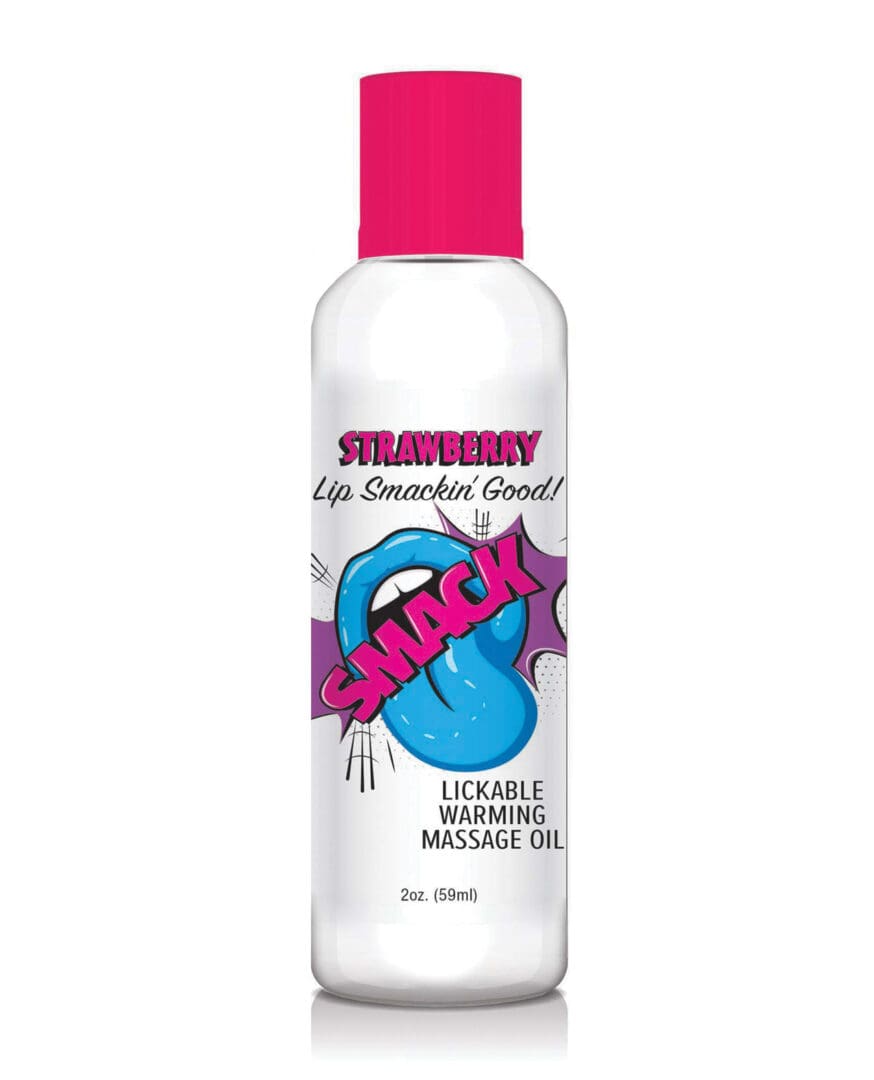 Smack Warming Massage Oil - 2 oz Strawberry