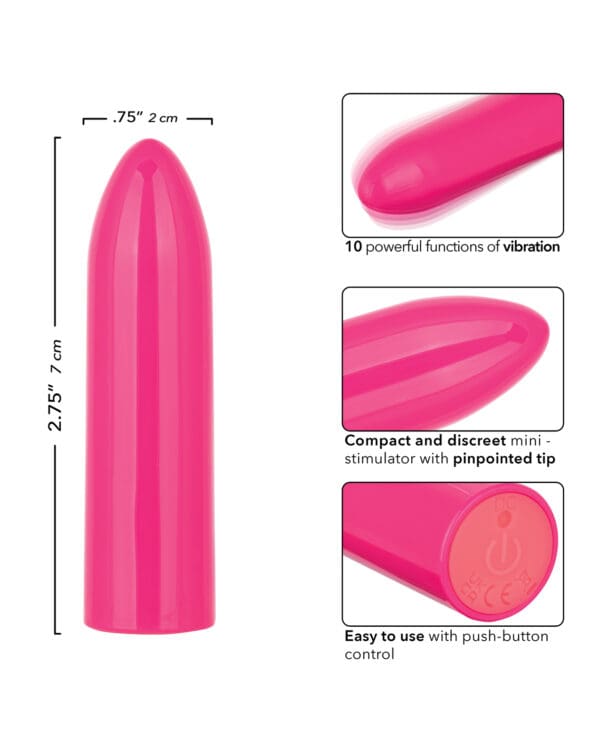 Turbo Buzz Classic Mini Bullet Stimulator - Pink - Image 5