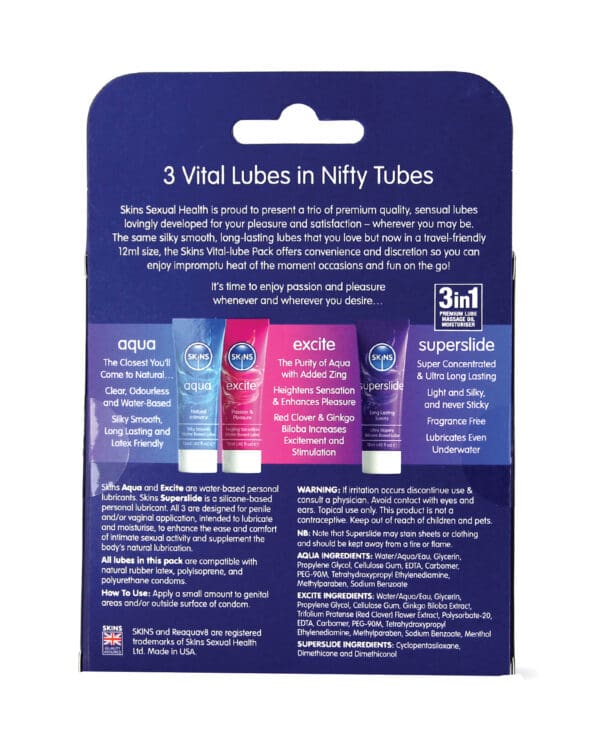Skins Vital Lubes - 12 ml Tubes Pack of 3 - Image 2