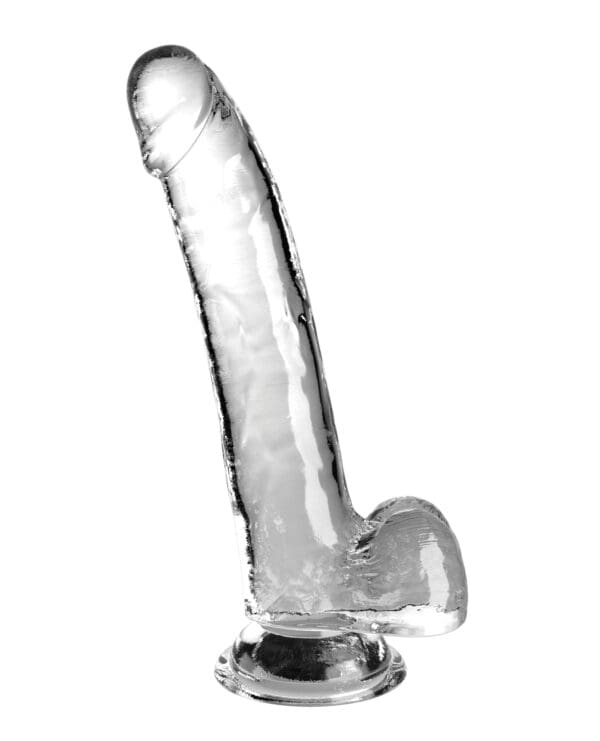 King Cock Clear 9" Cock w/Balls - Clear - Image 2