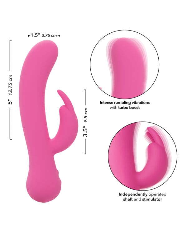 First Time Rechargeable Rabbit Vibrator - Pink - Image 5