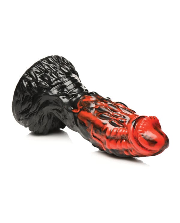 Creature Cocks Vulcan Silicone Dildo - Black/Red - Image 3