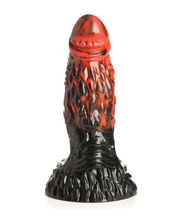Creature Cocks Vulcan Silicone Dildo - Black/Red - Image 4