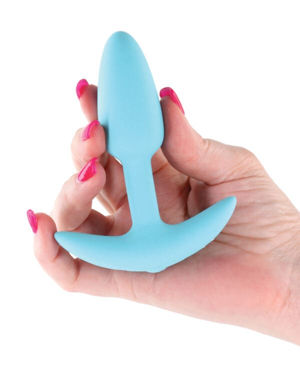 Techno Trance App Controlled Vibrating Anal Plug w/Remote - Blue - Image 4