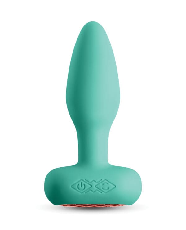Techno Prism App Controlled Rotating & Vibrating Anal Plug - Teal - Image 3
