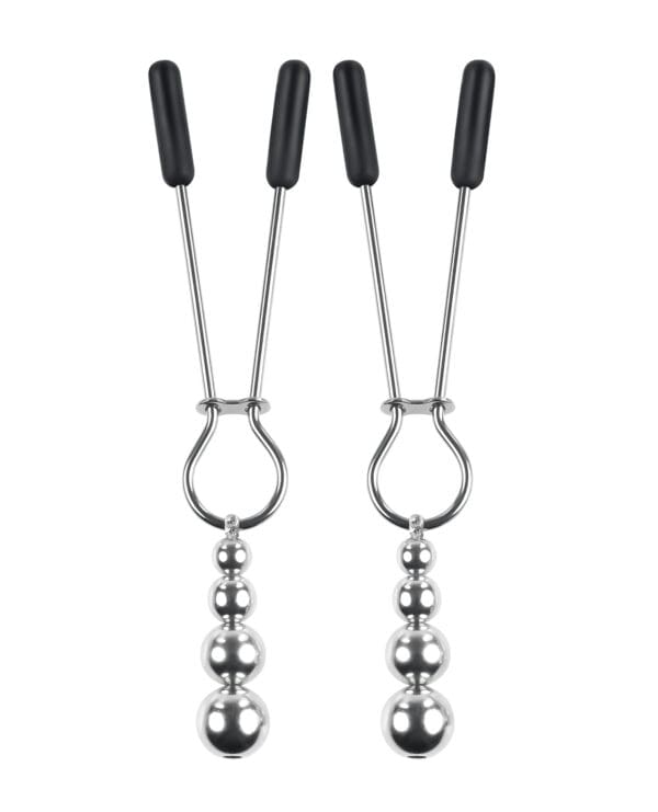 Selopa Beaded Nipple Clamps - Silver - Image 3