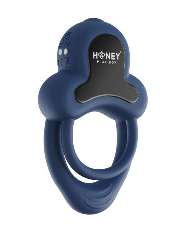 Anello Vibrating Double Cock Ring w/Clitoral Stimulator - Blue - Image 2