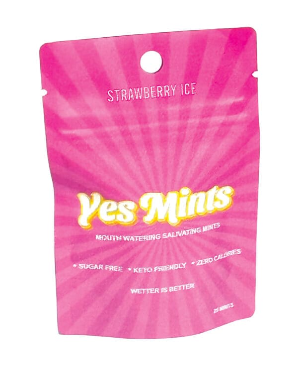 Yes Mints Original Mouth Watering Mints - Pack of 25 Strawberry Ice - Image 2