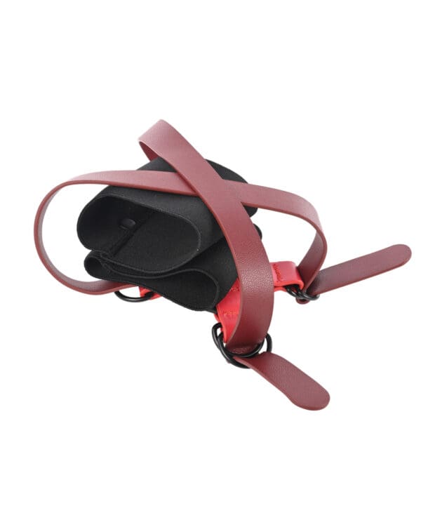 Sex & Mischief Ex's & Oh's Cross Cuffs - Red/Black - Image 4
