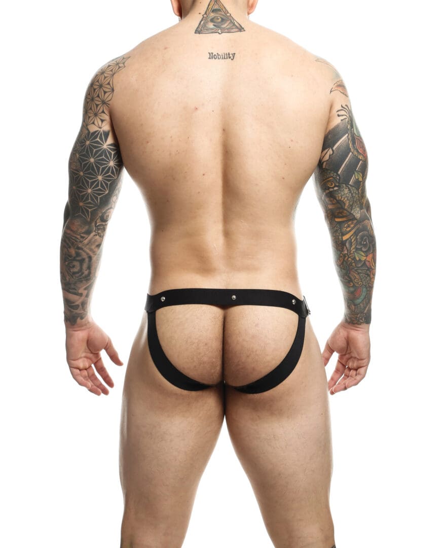 Dngeon Snap Jockstrap - Black/White Zebra O/S - Image 3