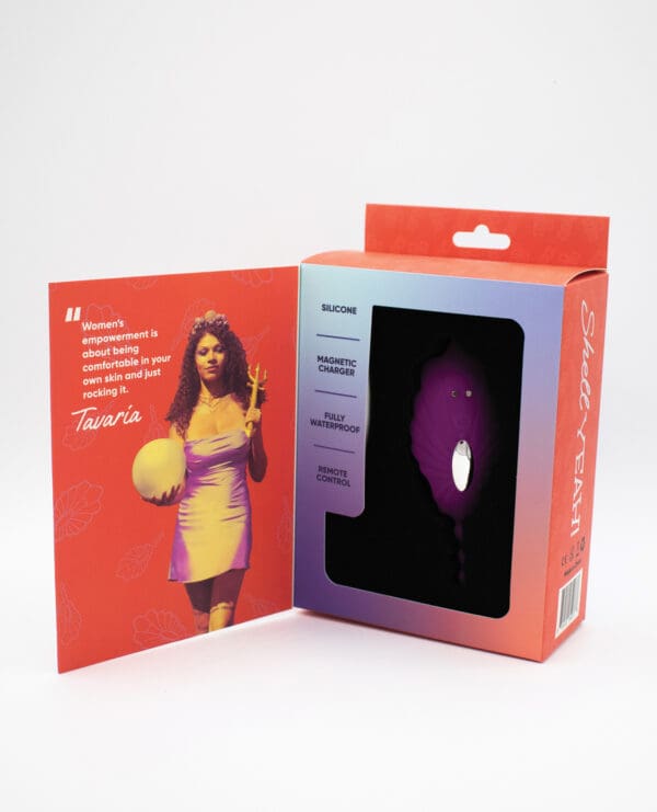 Natalie's Toy Box Shell Yeah! Remote Controlled Wearable Panty Vibrator - Purple - Image 5