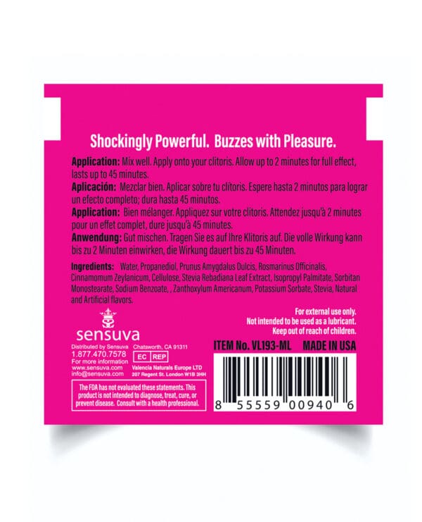 ON Original Arousal Gel - 6 ml Single Use Packet - Image 2