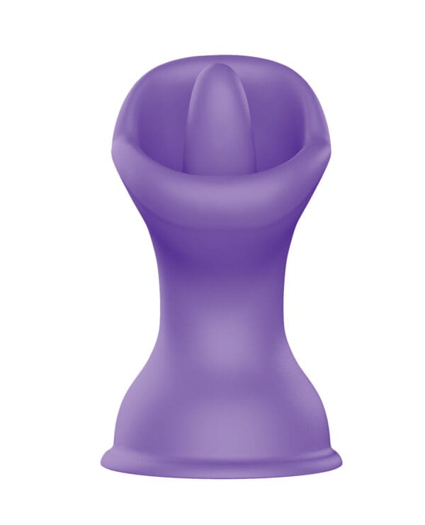 Luv Inc. Mouth & Tougue Suction Cup Vibrator - Purple - Image 2