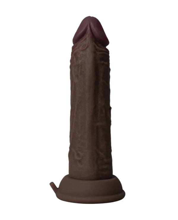 Shaft Flexskin Liquid Silicone 6.5" Vibrating Dong - Mahogany - Image 3