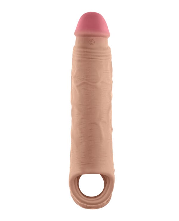 Shaft Flexskin Liquid Silicone 7.8" Vibrating Sheath - Pine - Image 3