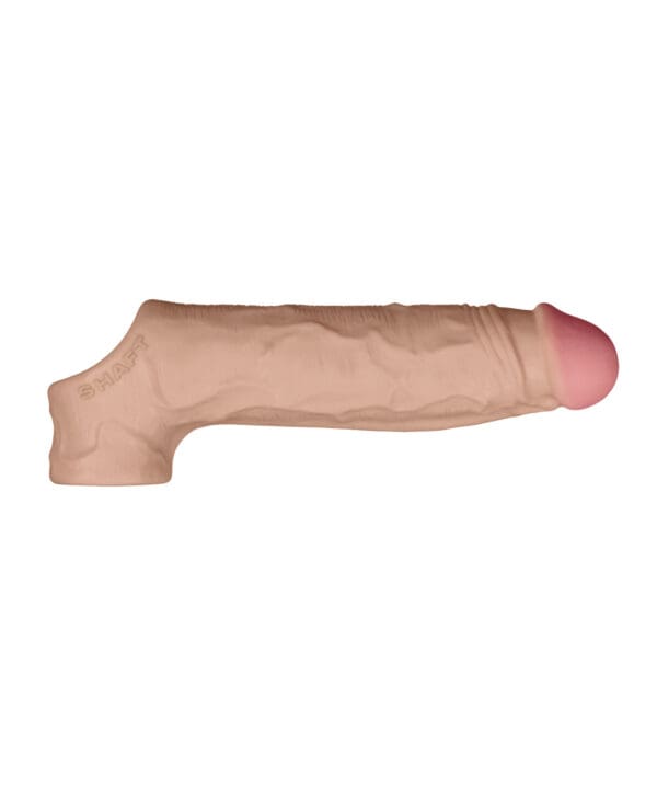 Shaft Flexskin Liquid Silicone 7.8" Vibrating Sheath - Pine - Image 4