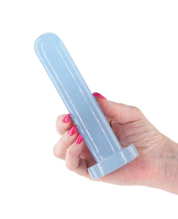 Firefly Thrill Glow in the Dark Dildo - Small - Blue - Image 4