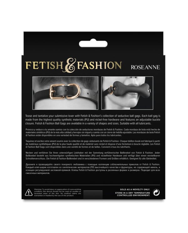 Fetish & Fashion Roseanne Ball Gag - Black - Image 3