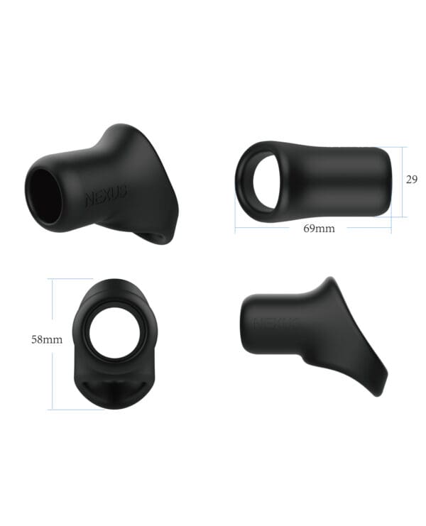 Nexus Rise Liquid Silicone Cock & Ball Sling - Black - Image 5