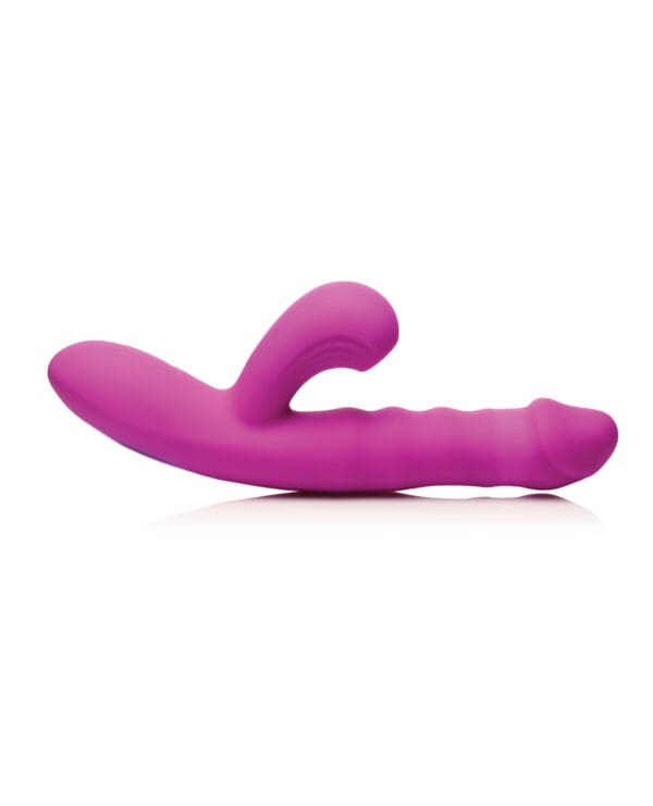 Bang! Thrusting & Sucking Rabbit Vibrator - Purple - Image 2