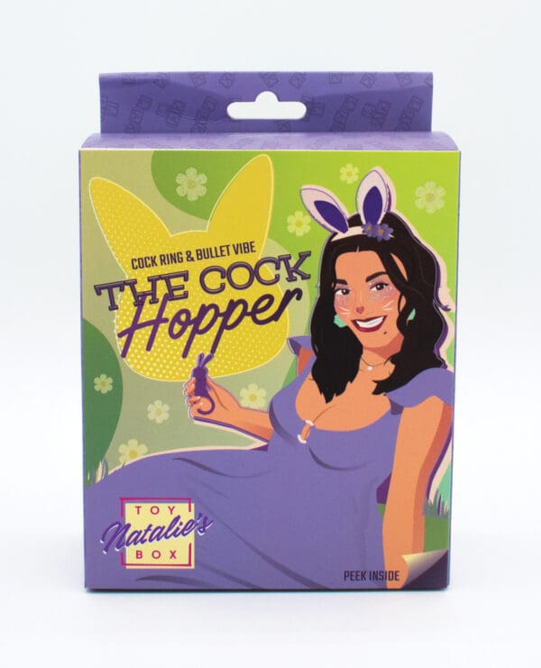 Natalie's Toy Box The Cock Hopper Cock Ring & Bullet Vibrator - Purple - Image 3