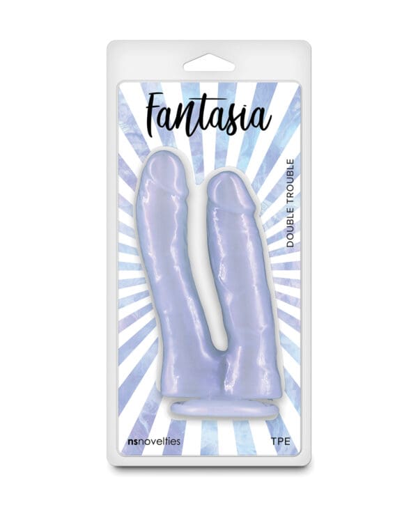 Fantasia Double Trouble Dildo - Azure