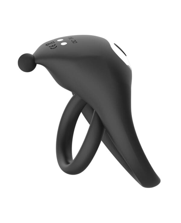 Cock Power Remote Control Pleasure Ring - Black - Image 4