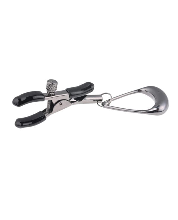 Sportsheets Velvet Noir Tuggable Nipple Clamps - Black - Image 3