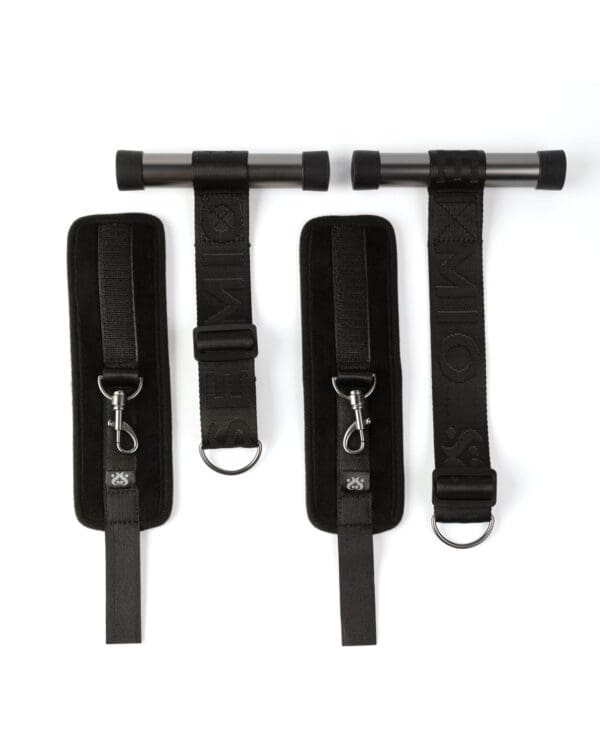 Sei Mio Doorway Play Adjustable Over Door Cuff Restraints - Black - Image 2