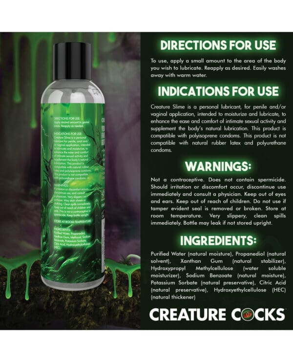 Creature Cocks - Creature Slime Water-Based Lubricant - 8oz - Image 3