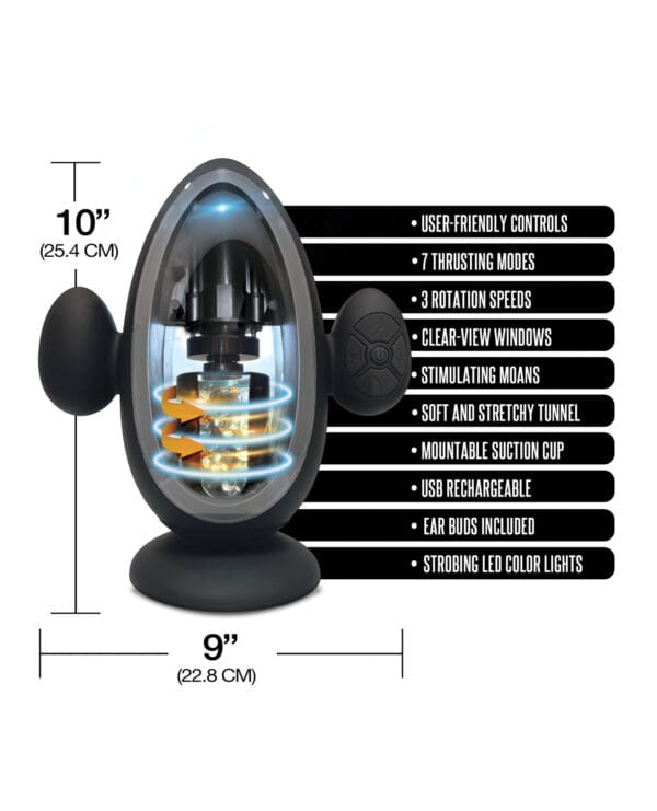 MSTR B8 Blast Off Automatic Thrusting & Vibrating Stroker - Image 4