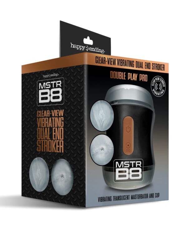 MSTR B8 Double Play Pro Vibrating Clear-View Dual End Stroker - Image 2