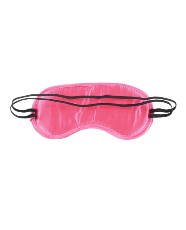 Sex & Mischief Satin Blindfold - Hot Pink - Image 3