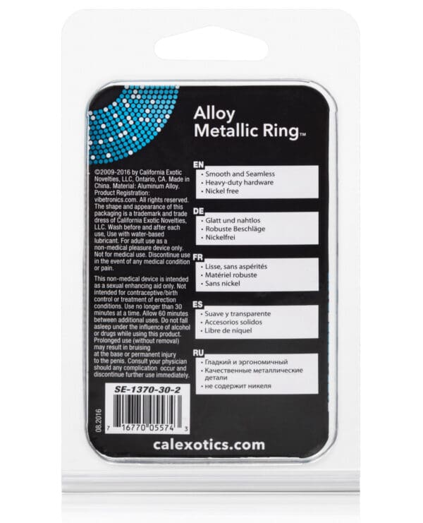 Alloy Metallic Ring - XL Silver - Image 2