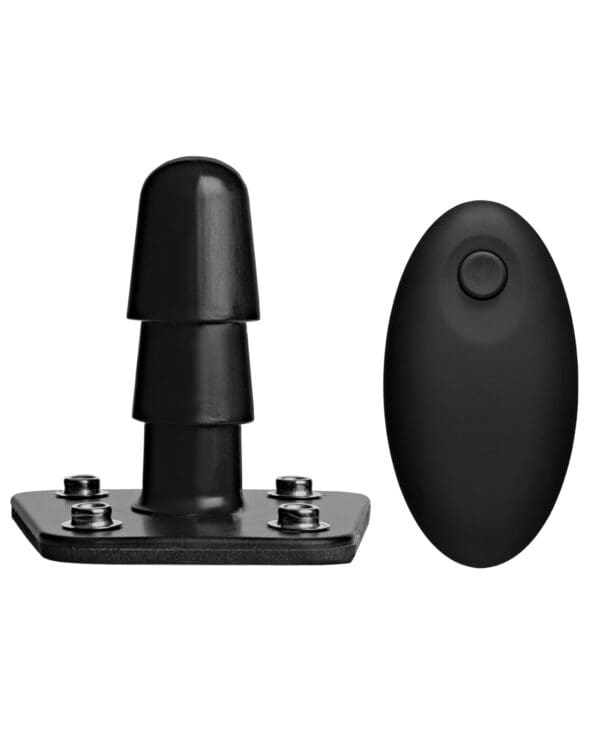 Vac-U-Lock Vibrating Remote Plug w/Snaps - Black - Image 2