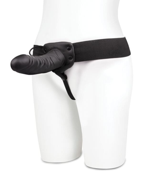 Lux Fetish Unisex Vibrating Hollow Strap On Dildo - Image 2